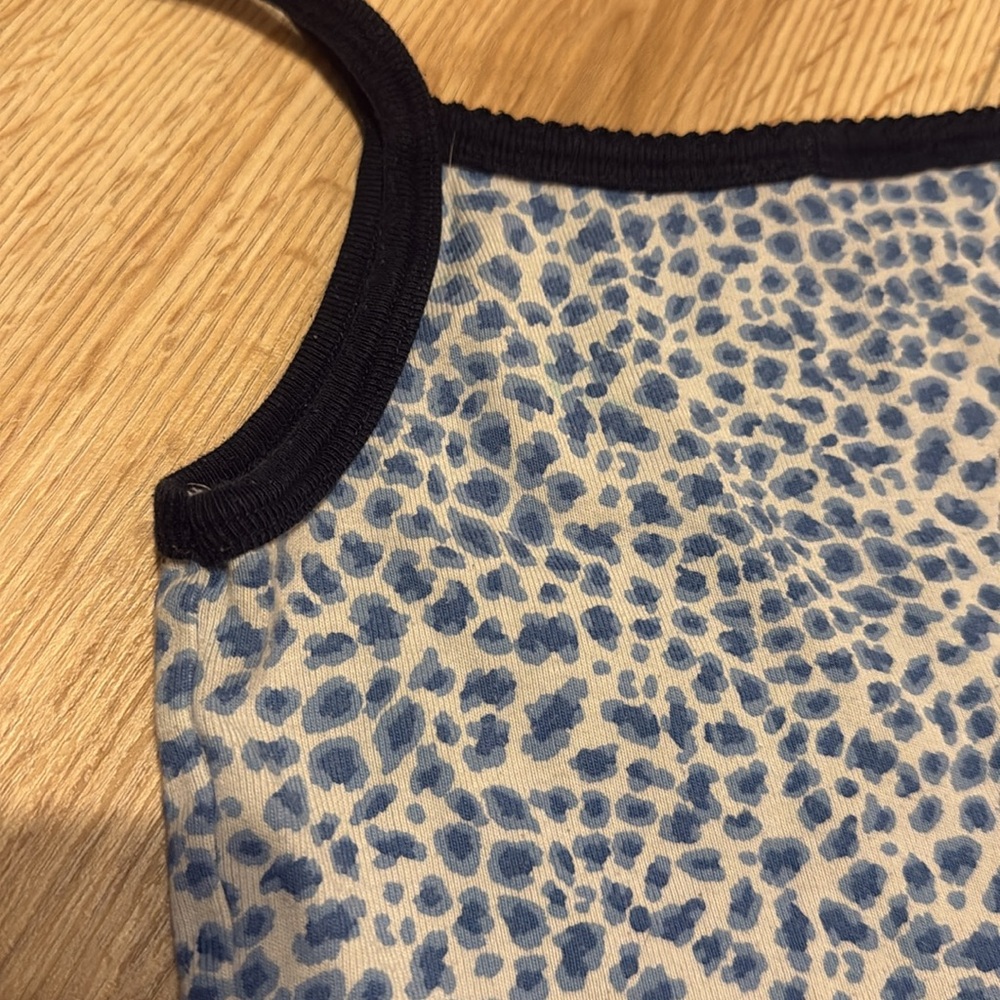 Brandy Melville Blue Leopard Print John Galt Women's Top - Picture 5 of 5